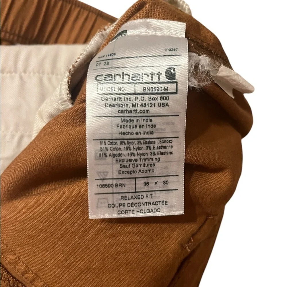 Men’s Carhartt BN5222-M Force Relaxed Fit Twill 5-Pocket Work Pant Sz 36x30